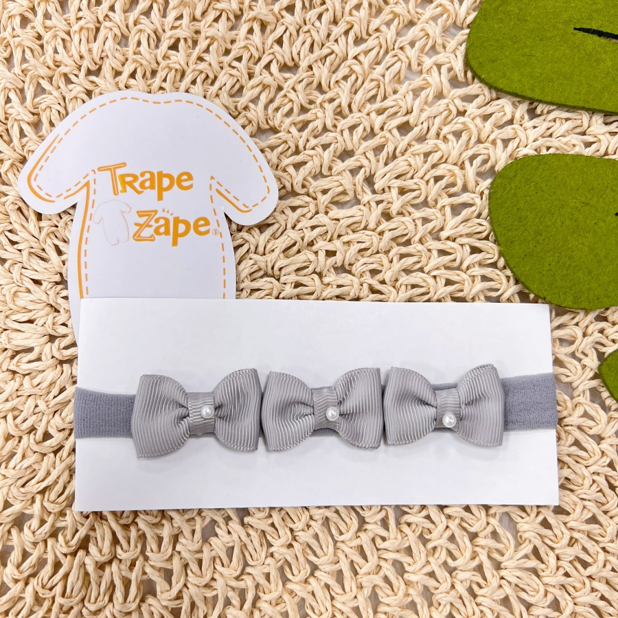 Faixinha de Cabelo de Meia Calca Cinza